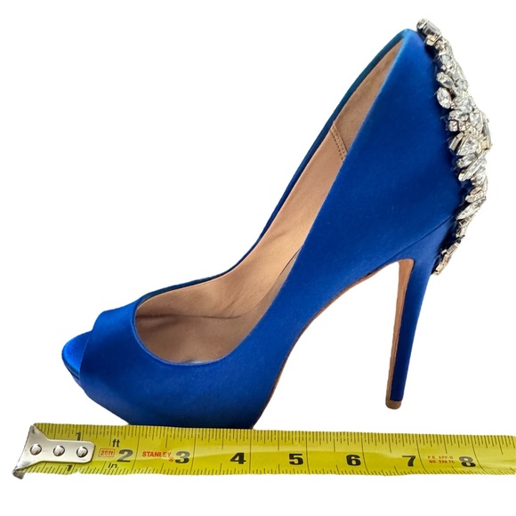 Badgley Mischka Kiara Satin Evening Pump - Picture 10 of 12